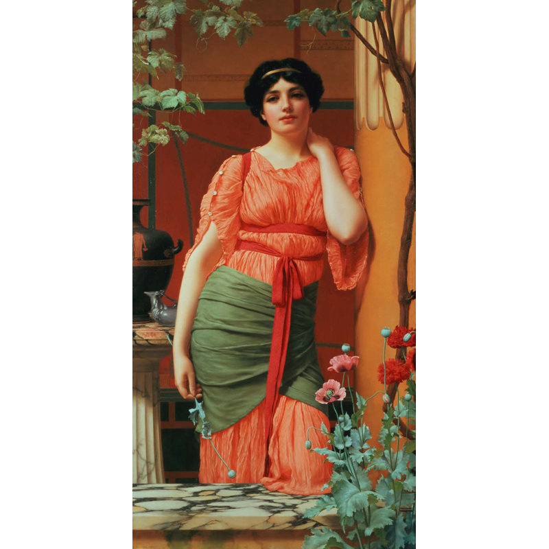 Adhésif décoratif Godward Nerissa (1906), H 36 po x l 18,5 po