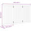 Archie & Oscar Dog Gate Foldable 3 Panels White 150 Cm Poplar Wood-1736425036-1736425037