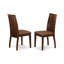 Ensemble de table de salle à manger 5 pièces moderne comprenant une table ronde en bois avec Dropleaf et 4 chaises de salle à manger en tissu de lin, 42 x 42 pouces, acajou-2604262-100150956-85590821