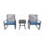 2-Person Outdoor Patio Bistro Metal Rocking Conversation Set With Table-681509129