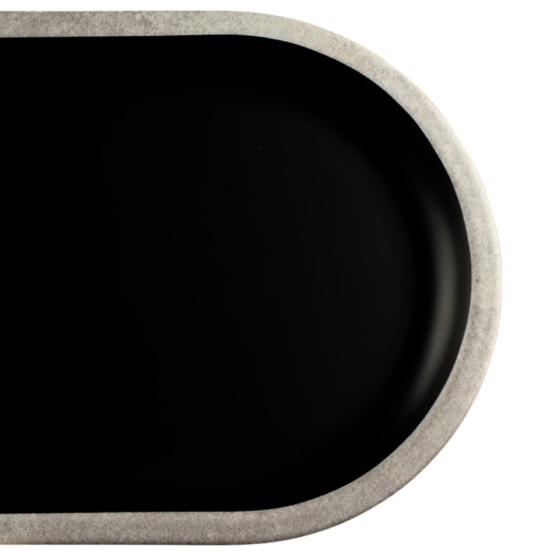 Assiette plate en mélamine 13 po Kobe, Argent