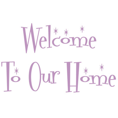 Décalcomanie murale "welcome to the home"