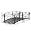 Pont en arche en métal pour l'allée de jardin - noir, avec motif charmant et caractéristiques robustes