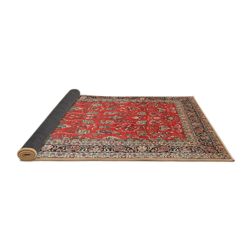 Tapis traditionnel orange / brun / gris, Rectangle 5 pi x 7 pi