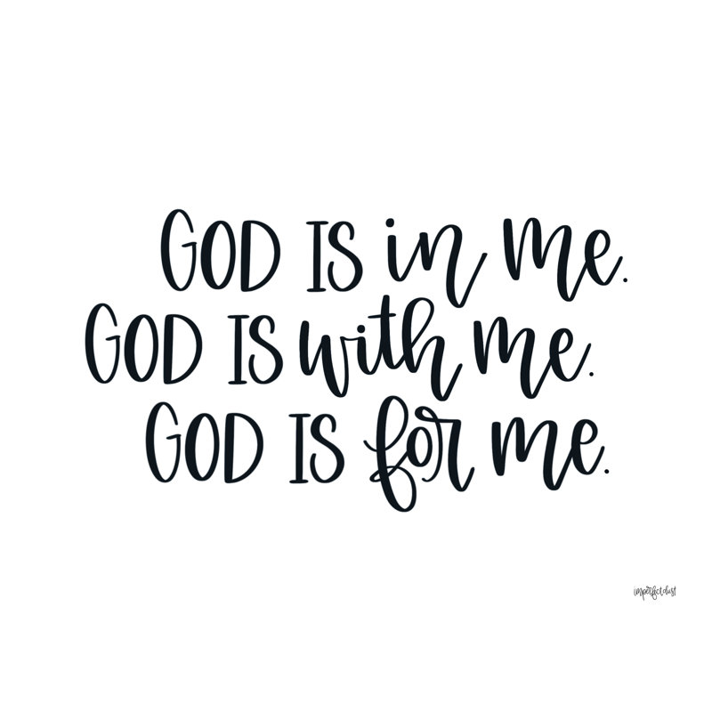 «God Is», reproduction sur toile tendue, H 12 po x l 16 po