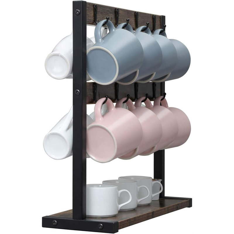 16.5'' W Manufactured Wood Storage Rack, ‎Brown