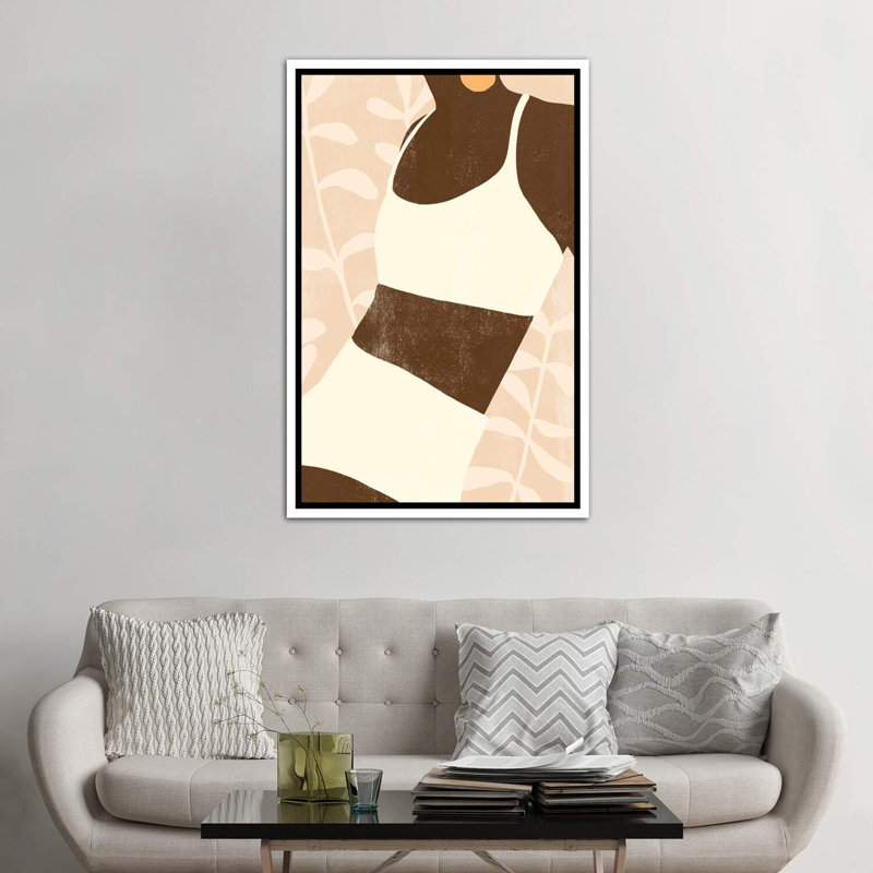 «Sunbather II», reproduction d'art, H 60 po x l 40po x P 1,5 po, Cadre blanc
