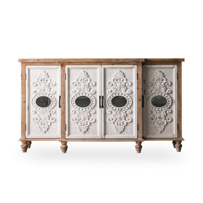 Buffet en bois massif blanc