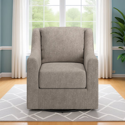Neldon Nailhead Slope Arm Swivel Chair