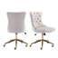 Chaise de bureau en velours et capitonnée-465846907