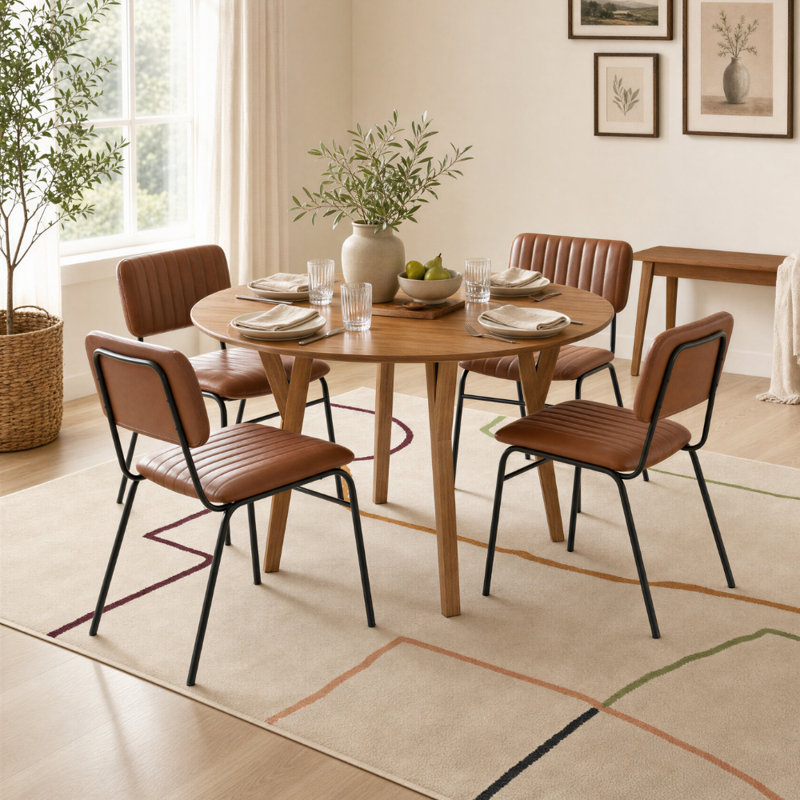 Table de salle à manger Drea, Brun