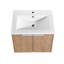 Meuble-lavabo mural 24 po avec lavabo et armoire latérale, portes à fermeture douce, armoire combinée (emballage KD)