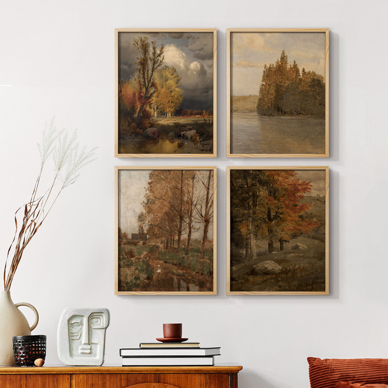 «Vintage Landscape CLXIX», 4 pièces sur papier