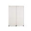 Mirror White Steel Frame Interior Closet Sliding Door with White Trim and Hardware Kit-100210452