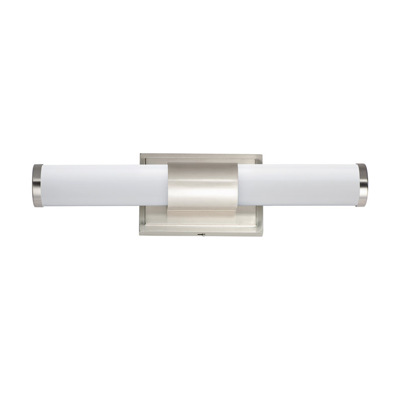 Barre d'éclairage de salle de bain 1 lumière Arjit, Nickel satiné