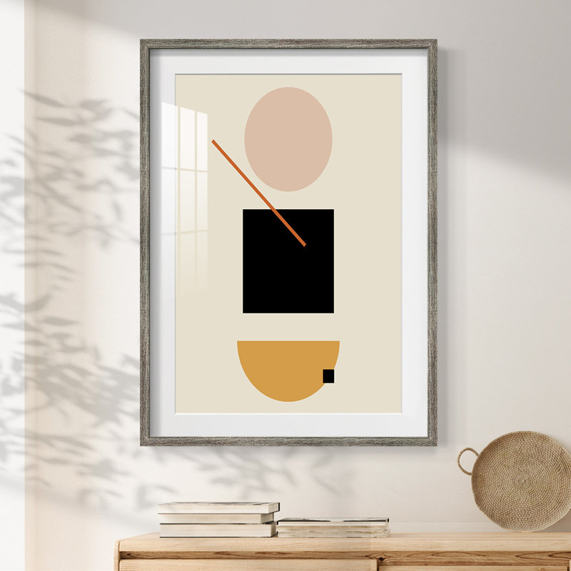 Simple Shape -Framed Print, 25.5" H x 17.5" W, Distressed