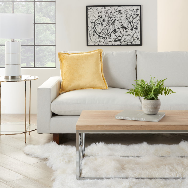 Reversible Throw Pillow, Mustard Yellow