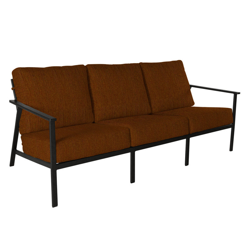 Marin Outdoor 3 - Seat Patio Sofa, Flagship Stone Sunbrella®, Carbon Black