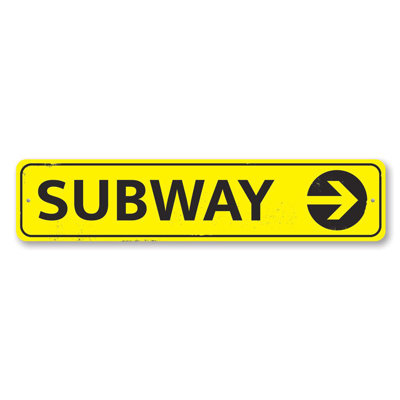 Subway Custom Aluminum Sign