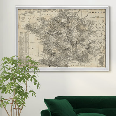 " Antique Map Of France "