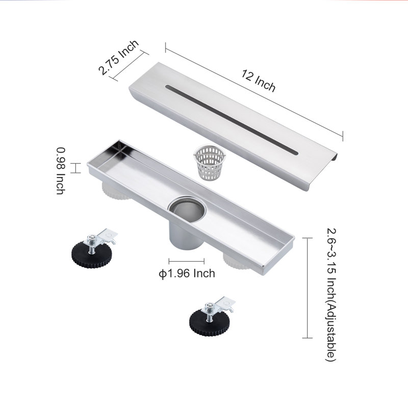 12'' W Linear Grid, Brushed Nickel