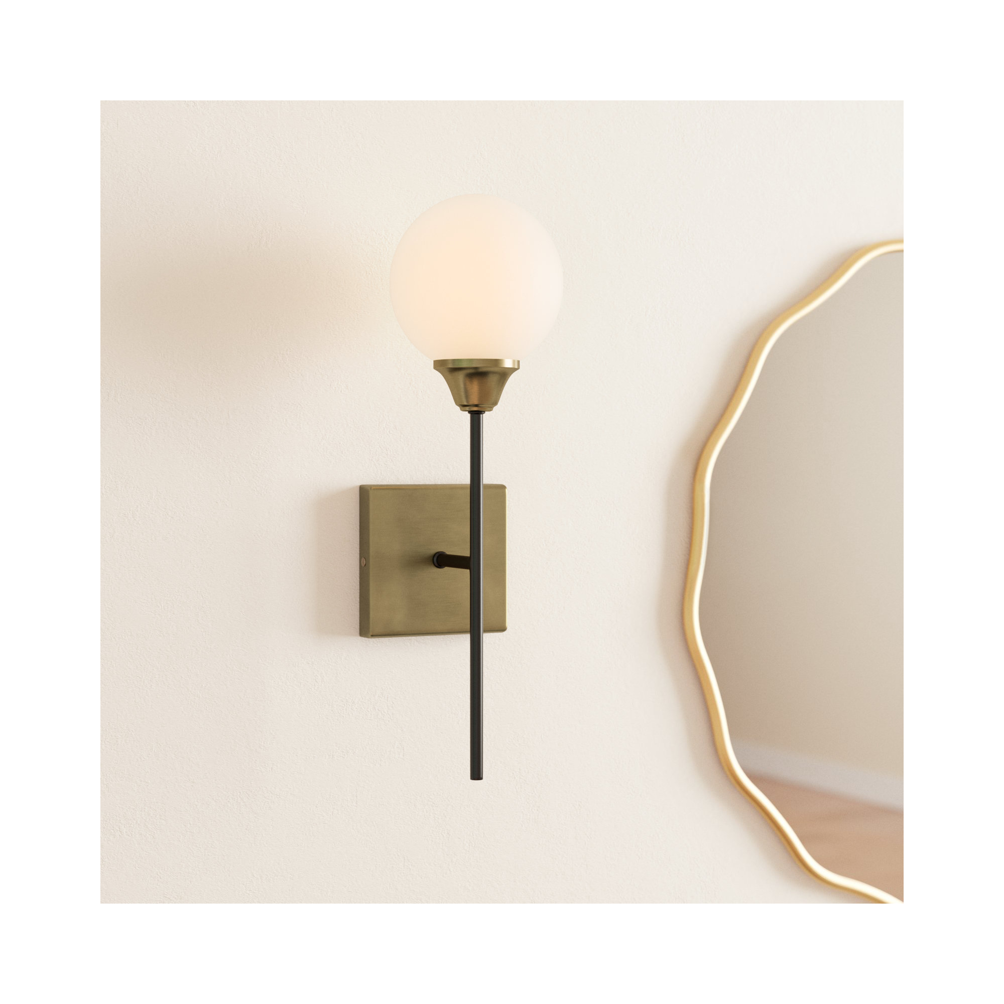 Hallas Single Light Glass Stainless Steel Dimmable Wall Sconces