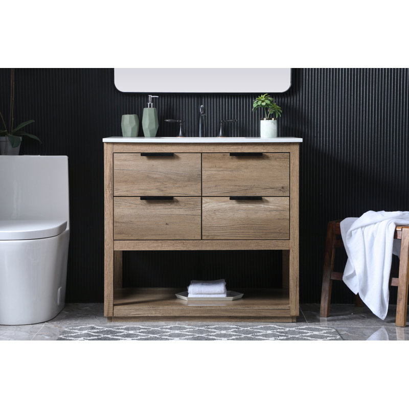 Ensemble de meuble-lavabo simple 36 po Felicity, Chêne naturel