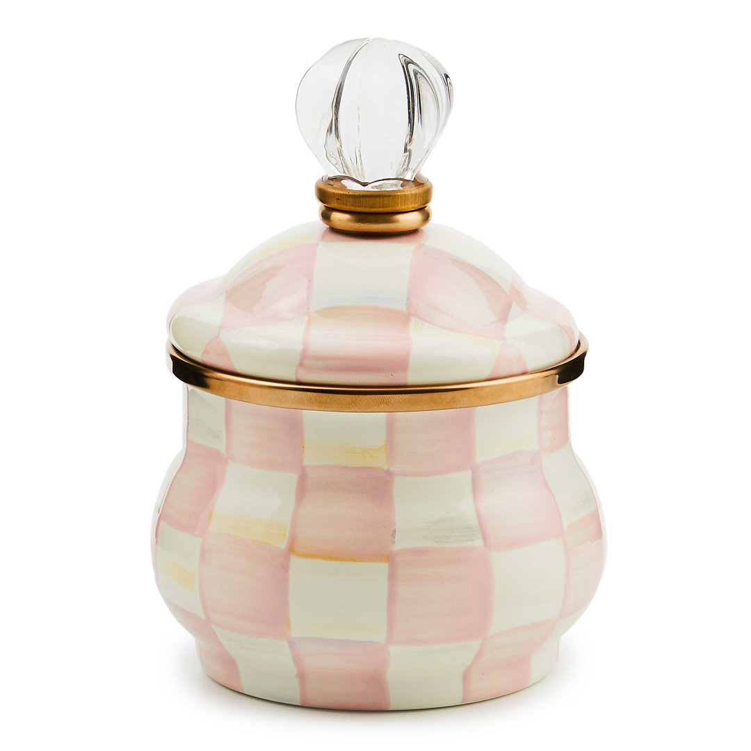 Rosy Check Lidded Sugar Bowl MacKenzie-Childs