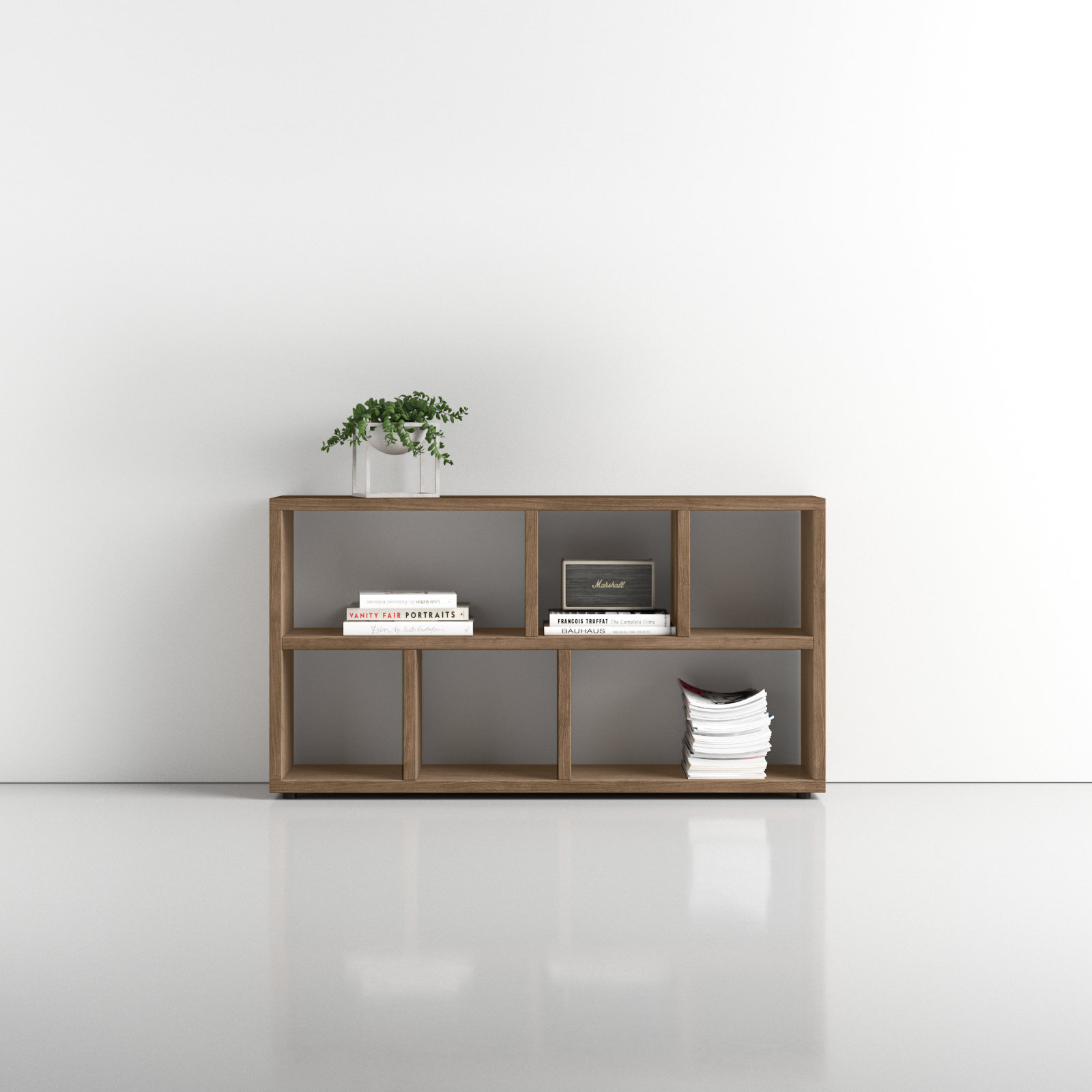 Stetson 59" Bookcase, Walnut