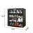 4 Layers Black Shoe Cabinet With Glass Door And Led , Controlled, 52.58 Lb Weight For Living Area 4-Layer Door, & Control, Space, Adjustable