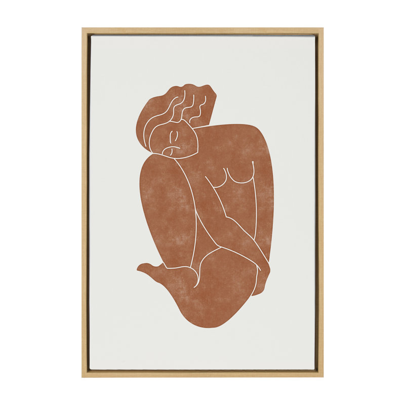Figurine par Alexander Ginzburg, reproduction d'art sur toile encadrée, 23" x 33", Naturel