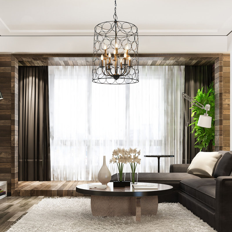 Geometric Iron Ceiling Light, Bronze