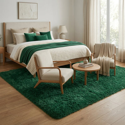 Tapis à poil long moelleux, idéal pour les salons, les chambres à coucher et les chambres d'enfants