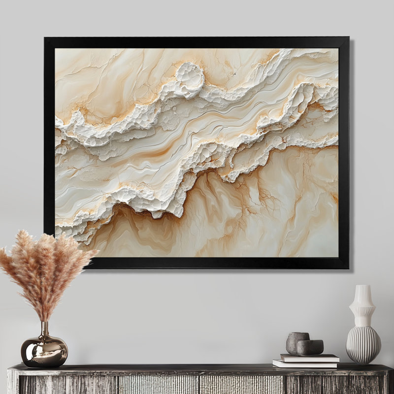 Woodmansee - Abstract Wall Art, H 30 po x l 40 po, Cadre simple, Noir, noir, noir, noir