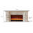 Ivory White Oak Wood Landscape Electric Fireplace-108206096