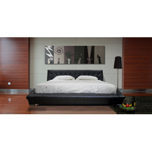 Vegan Leather Sleigh Bed