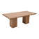 Firdows Rustic Modern Solid Wood Butcher Block 7 Piece Dining Set