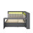 Full-Sized Daybed With Storage Units, A Trundle Bed, A Charging Outlet, LED Lighting, A Desk, And An Upholstered Headboard And Back Support-1925200842