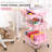 Utility Cart with Wheels,Metal Cart,3 Tier Rolling Cart With Drawer & Table Top,Bathroom Cart,Salon Trolley Cart,Kitchen Storage Cart-98269760