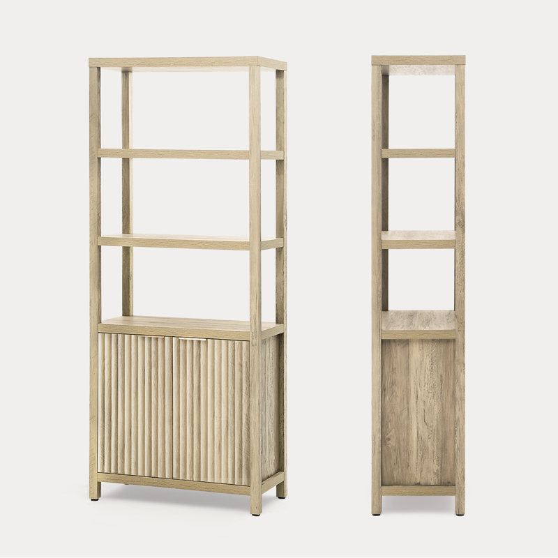 180cm H x 75cm W Standard Bookcase, Sand Oak