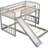 Gray Twin Over Bunk Bed With Slide - Quality Solid Wood Build For Fun And Function In Includes Enhanced Functionality