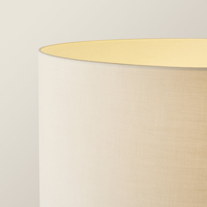 Misner 155cm Camden Tripod Floor Lamp with Large Reni Shade, Brushed Chrome , Beige, Yes