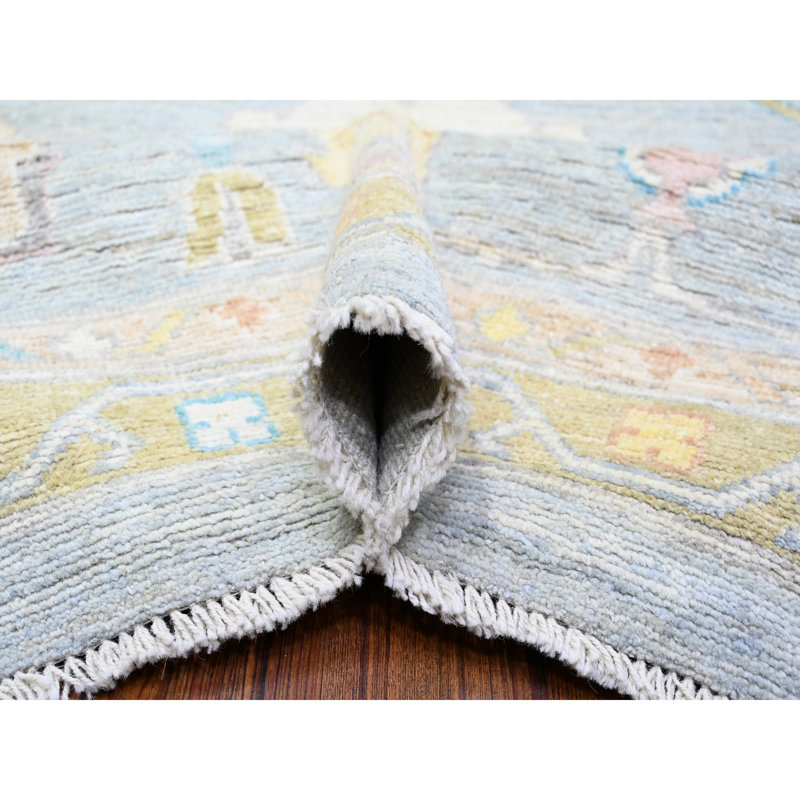 Tapis surdimensionné en laine noué à la main 14 pi x 19 pi gris Angus Oushak 0F94332441EA4470BFB46927425BEB45