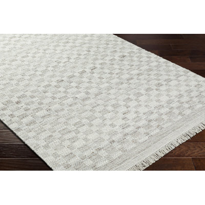 Lavande Hand-Woven Checkered Gray Rug