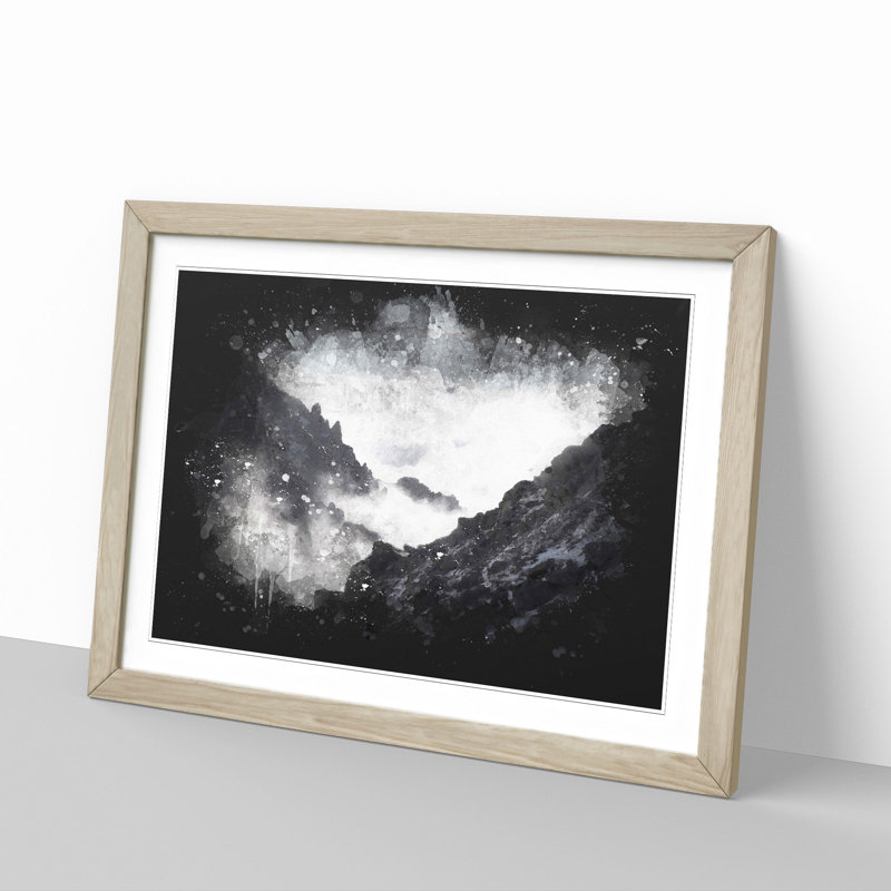 Misty Tatra Mountains in Slovakia - Picture Frame Painting Print, 62cm H x 87cm W x 2cm D, Oak Framed