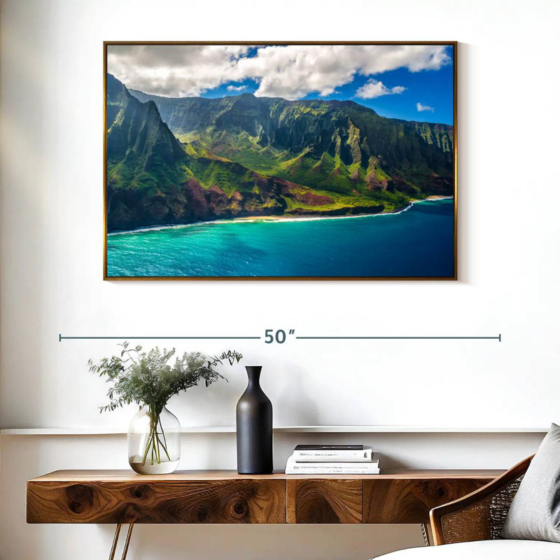 Kauai, Cadre flottant doré, 40 po x 27 po