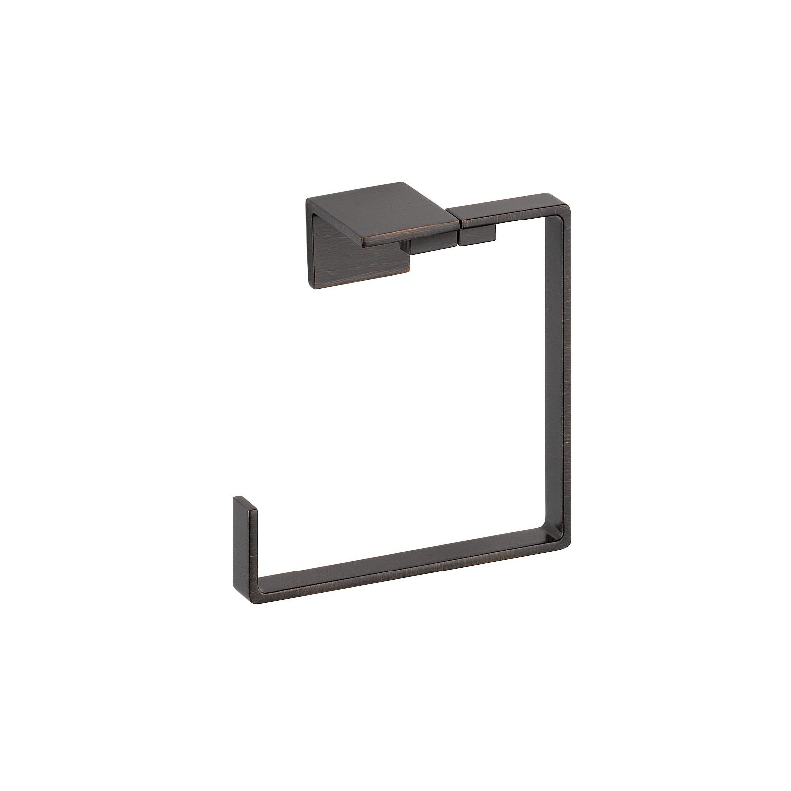Vero Wall Mount Square Open Towel Ring Bath Hardware Accessory, Venetian Bronze