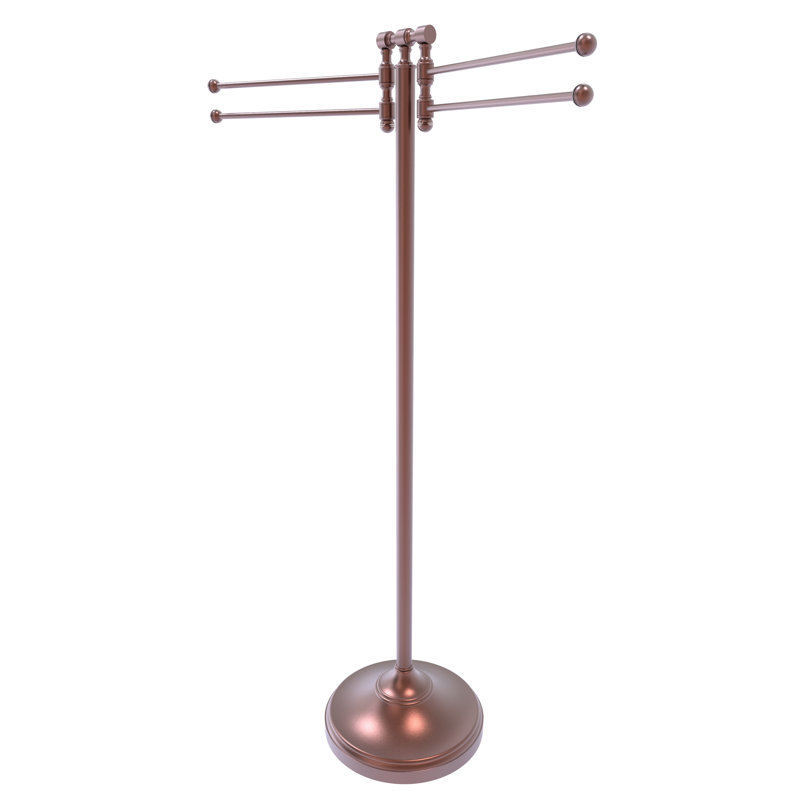 Gober Freestanding Towel Stand, Antique Copper