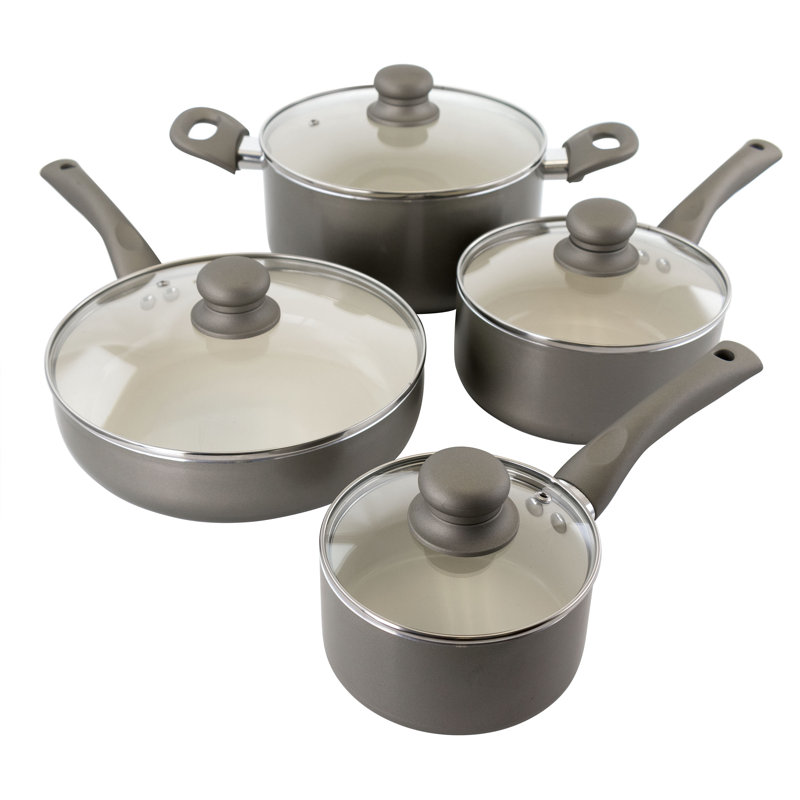 Batterie de cuisine antiadhésive en aluminium 8 pièces Gibson Newcrest