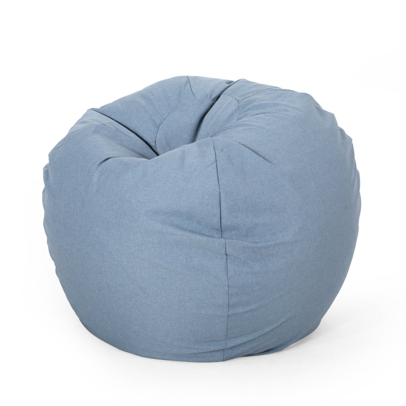 Fauteuil à billes bleu sarcelle 3 pieds - moderne et élégant avec housse de fermeture à glissière amovible remplie de mousse